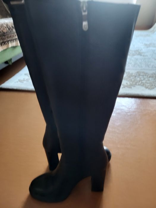 Сапоги  осение кожаные
