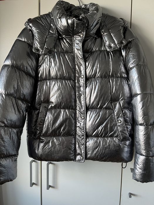 Geaca Zara, marimea S, argintiu metalizat