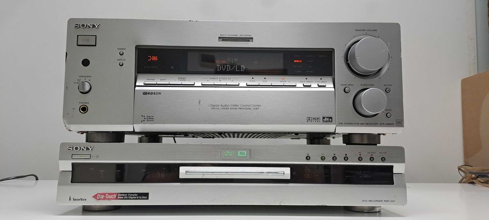 Sony CD RDR-GX7 si Receiver QS STR-DB840 linie audio Amplificator