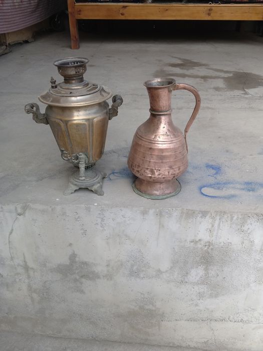 qadimiy mis koʻza va samovor sotiladi antikvar