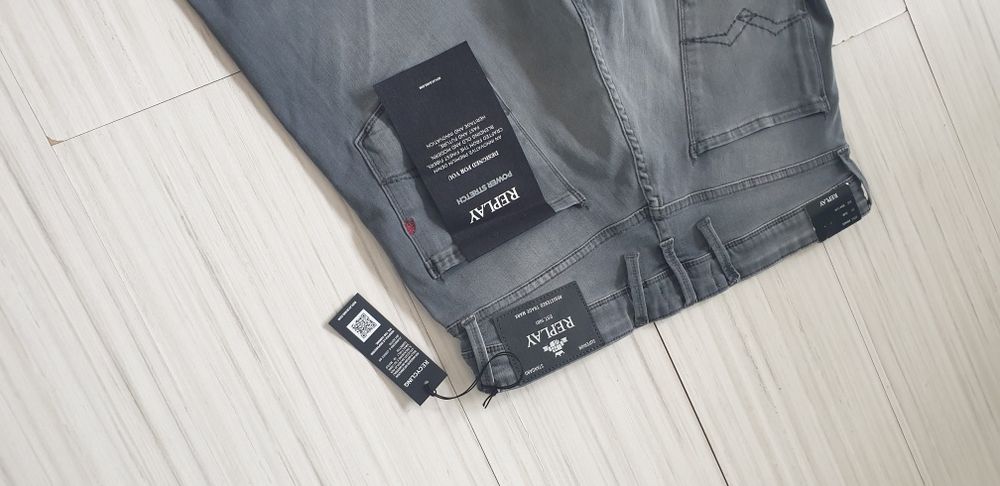 Replay Milano Anbass  Stretch Slim Fit 34/34 НОВО ОРИГИНАЛ Мъжки Дънки