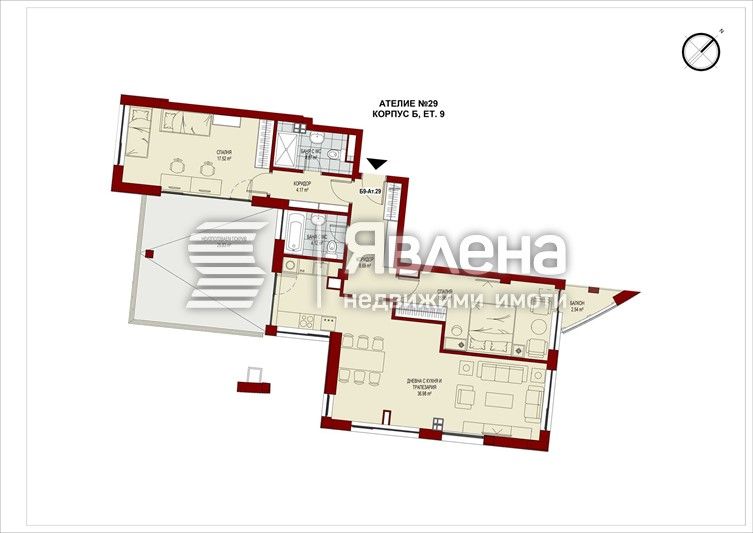 ЯВЛЕНА ЛАГЕРА продава 3-стаен апартамент в новостр