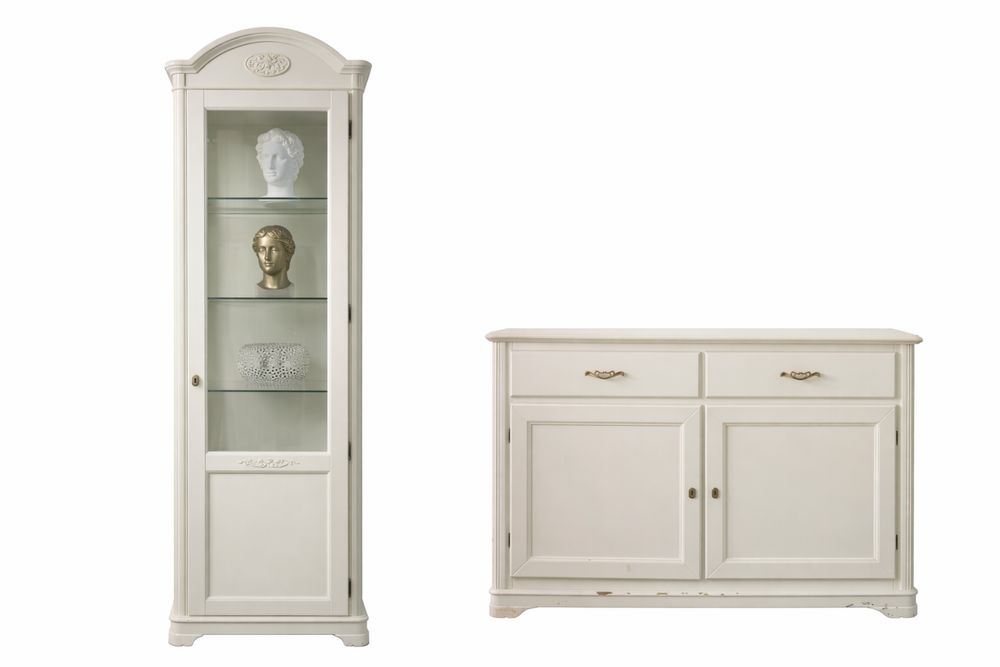 Mobilier lemn masiv - vitrina + comoda, stil clasic Monte Cristo