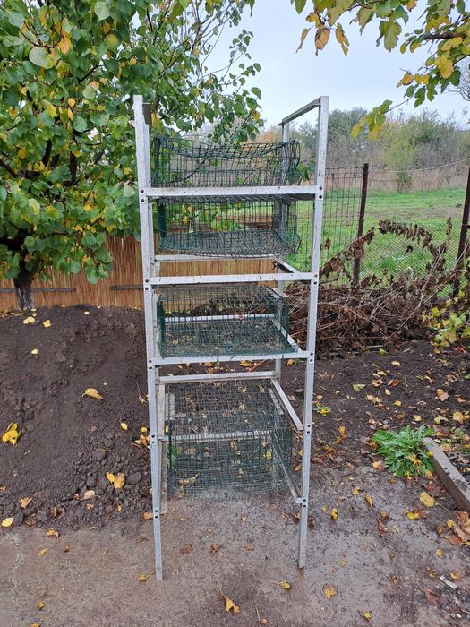 Cuști prepelițe și rastel