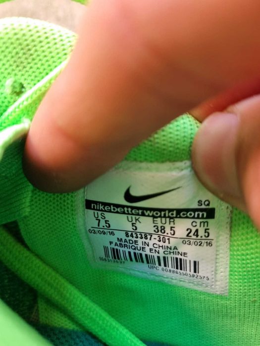 nike air  - femei verzi- nr 38,5, 24.5 cm