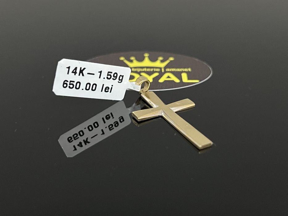 Bijuteria Royal CB : Pandantiv cruce aur 14k 1,59 grame