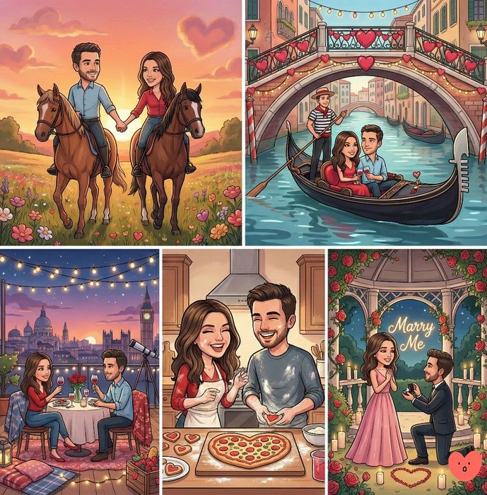 Caricaturi Personalizate - Cadoul Unic, Valentine's Day