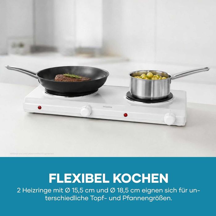 Двоен електрически котлон Severin DK 1042 бързо затопляне 2500W, 3,9кг