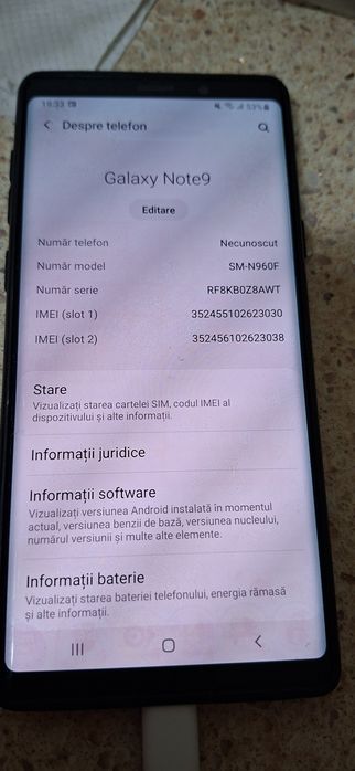 Samsung note 9 folosit