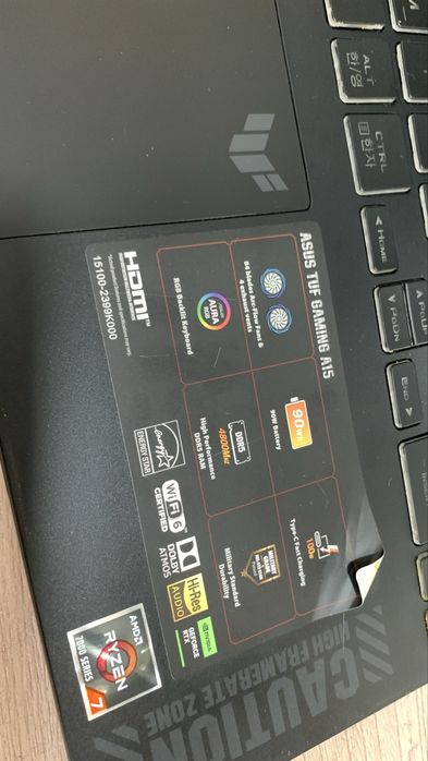 Продам ноутбук Asus Tuf Gaming A15 б/у