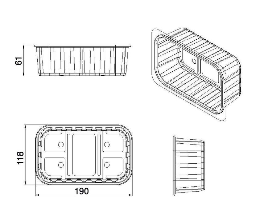 Caserole fructe si legume fara capac perforate