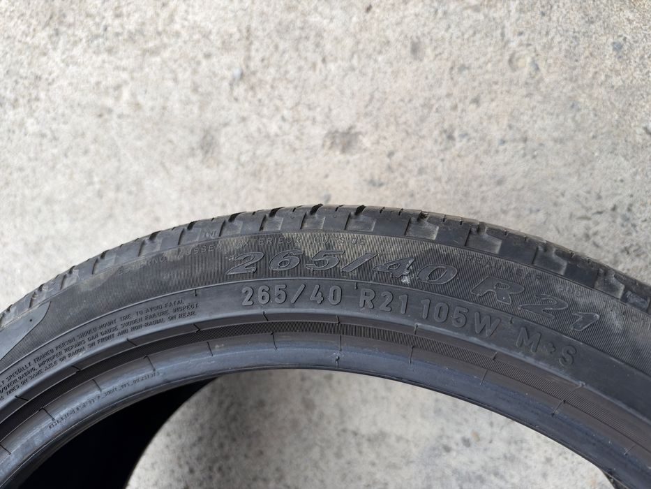 4бр. ЗИМНИ Гуми С Борд 265/40R/21 -PIRELLI- DOT:0122- 5.0мм.+3.8мм. *80€ За Комплект*