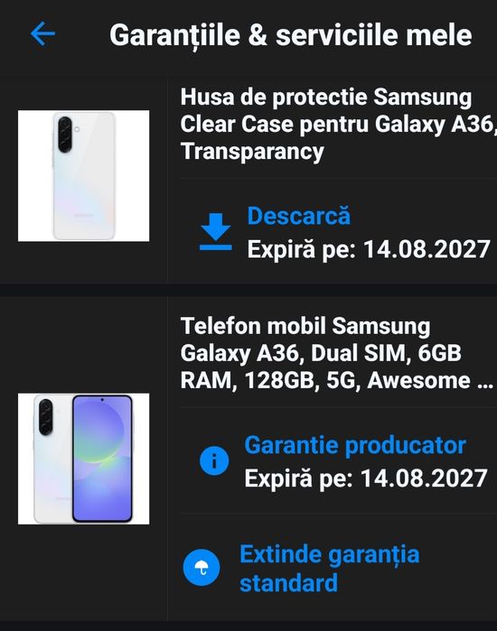 Samsung Galaxy A36 nou, sigilat, alb