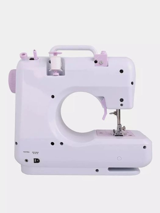 Mini tikuv mashinasi FHSM-505, 12 chokli, Oq Plastik Korpus