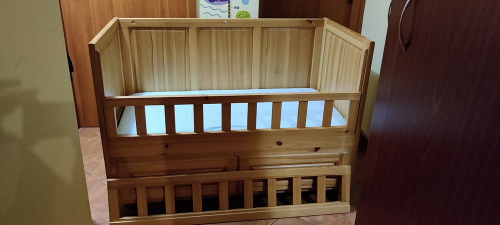 Дървена детска кошара 120/60