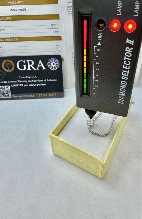 Сребърна гривна с мойсанит (Диамант) 1 карат