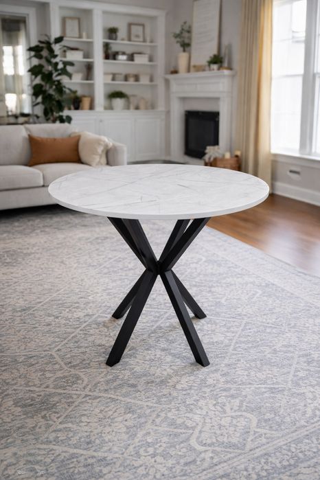 Стол круглый лофт. Кухонний стол, подкаст, офис. Oshxona stoli, dumalo