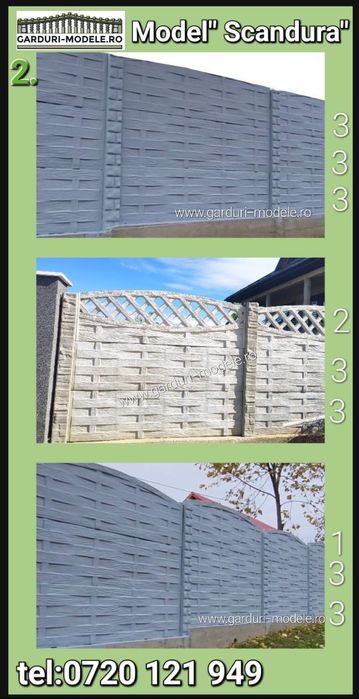 Garduri din placi beton armat.Transport în toată tara.