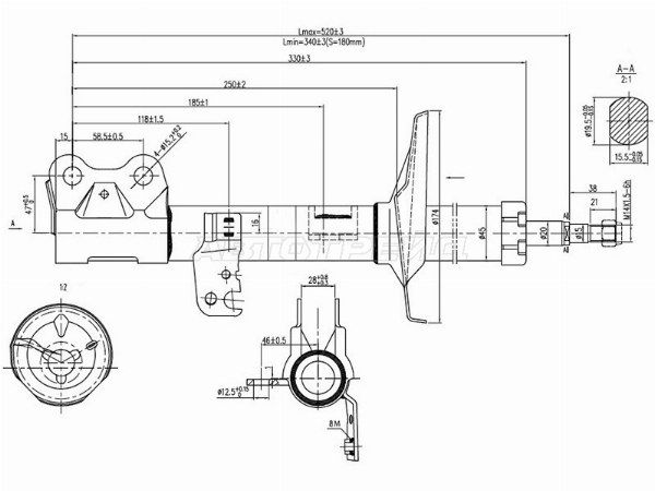 Стойка передняя Toyota Corolla