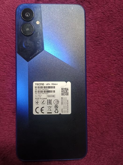 Продам телефон Tecno pova 4