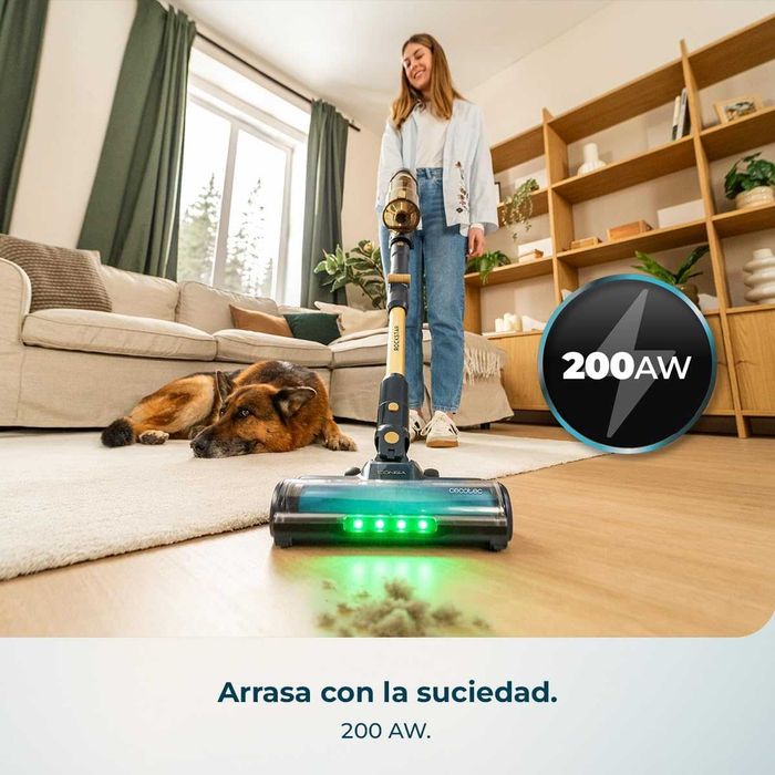 Вертикална прахосмукачка Conga Rockstar RS80 Pet Flex Detect. Мотор 600 W и всмукателна мощност 200 AW четка без косъмчета и заплитане
