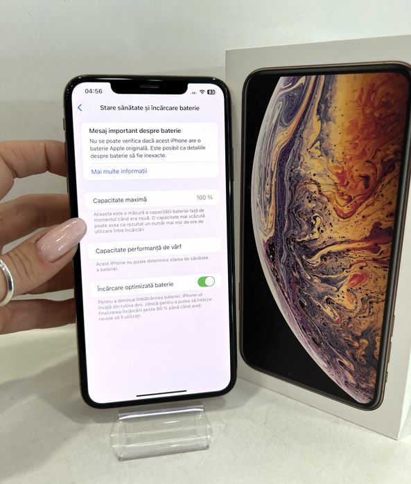 iPhone Xs Max 256GB Gold Garantie, sanatate baterie 100%