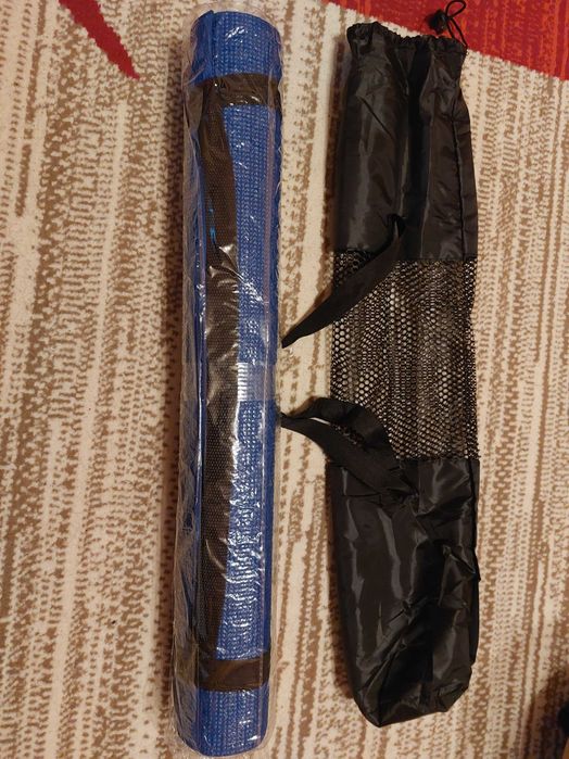 Saltea yoga, gimnastica, fitness, aerobic, pilates, albastra