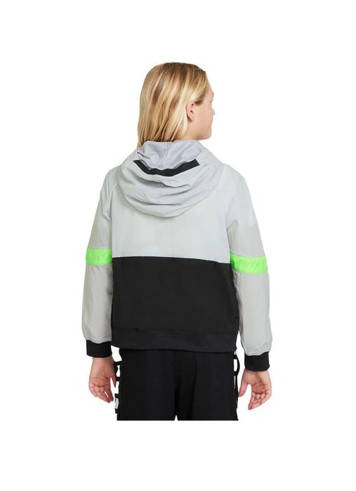 NIKE Спортно яке 'Crossover' сиво / неоново зелено / черно