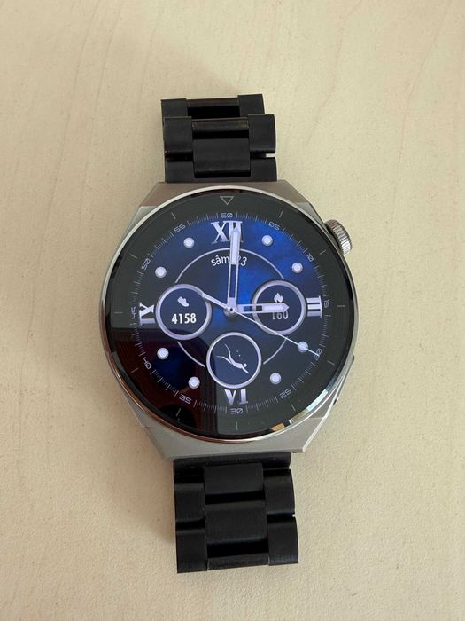 Bratara inox 22mm Huawei Watch GT6/GT5 Pro 46mm, Watch 4/4 Pro, Watch 3/3 Pro, GT/GT2/GT2 Pro/GT3, Classic/Active – negru