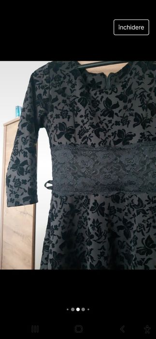 Rochie neagra cu fluturi