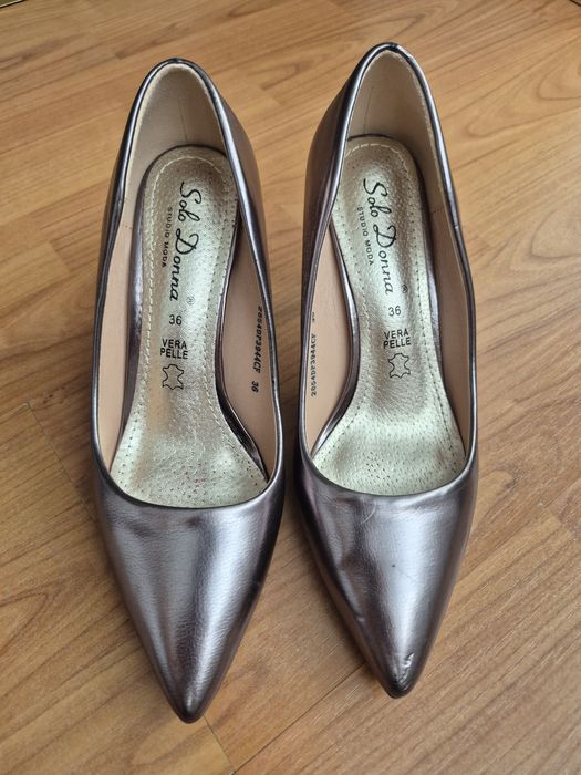 Pantofi stileto din piele