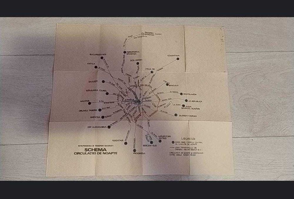 Ghidul traseelor de transport în comun ITB (inclusiv hartă) - 1968
