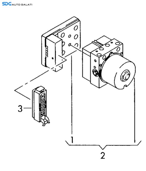Unitate Modul Pompa ABS Volkswagen Jetta 3 2005 - 2011 Cod 1K0614517CP 1K0907379BE [X4240]