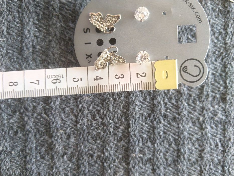 Сребърни бижута Сребърни обеци Обеци с пеперуди