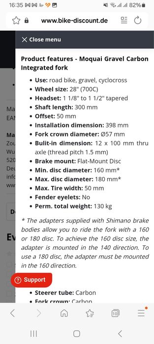 vand furca carbon pt gravel sau cursiera