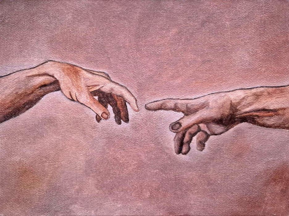 Crearea lui Adam, Pictura din vopsele de ulei