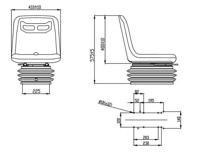 Scaun tractor cu suspensie aer, compresor incorporat, import Germania.