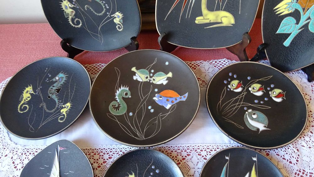 Чинии за стена художествена керамика Ruscha handarbeid 1951-1970г