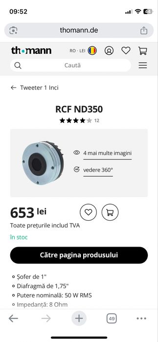 Driver rcf inaltă+ goarnă rcf