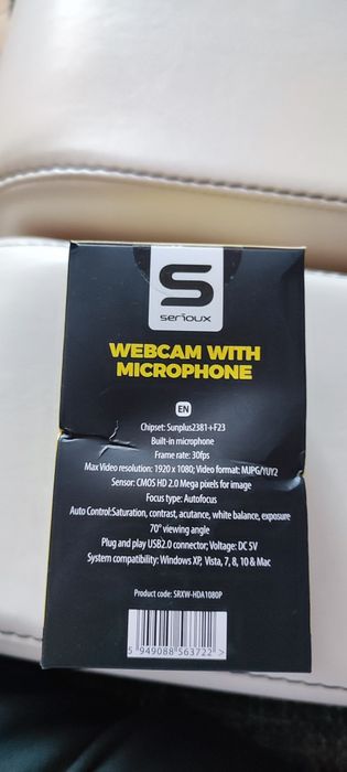 Camera web Serioux Full HD 1080p, Autofocus