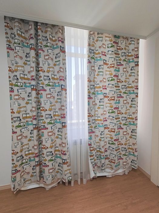 Шторы в детскую машинки