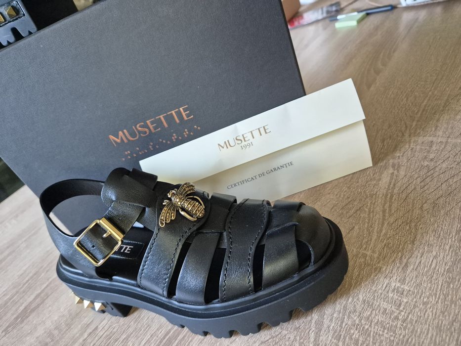 Sandale negre Musette