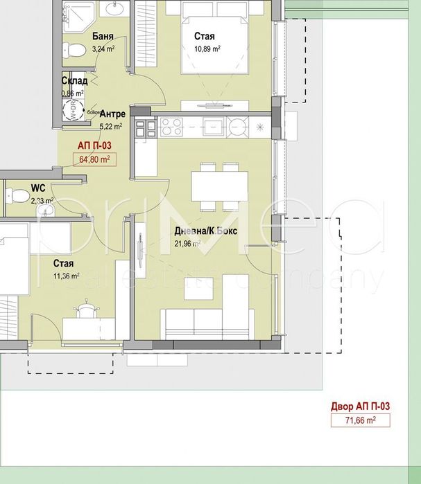3-стаен в Бургас-Мадика площ 195 цена 143016