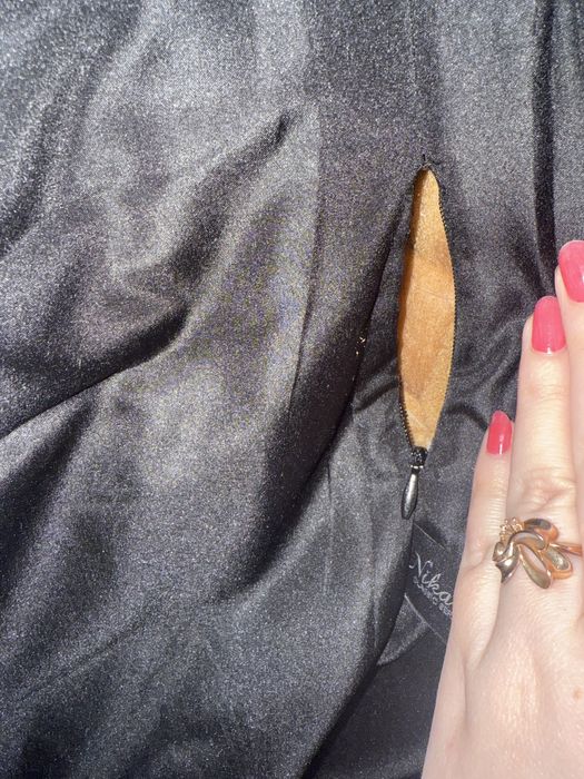 Зимний плащ из экокожи