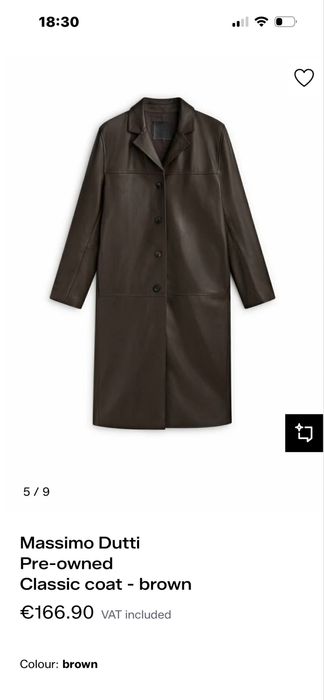 Дамско кожено палто Massimo Dutti с естествена кожа