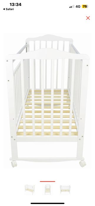 кровать для новорожденных+матрасс