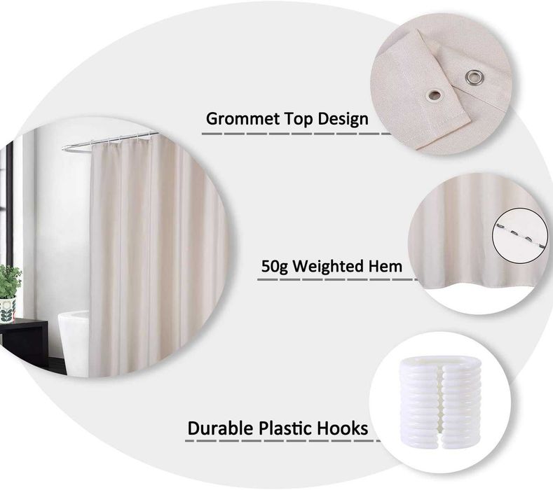 Hotel luxury Хотелско луксозно бельо, имитационни ленени завеси за душ