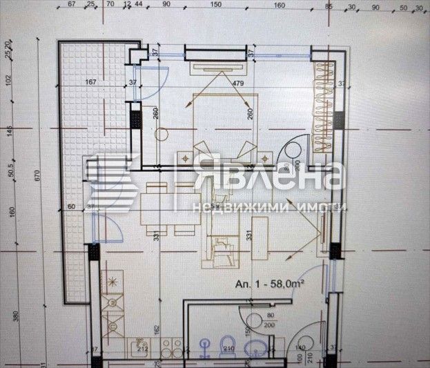 Двустаен апартамент в Несебър