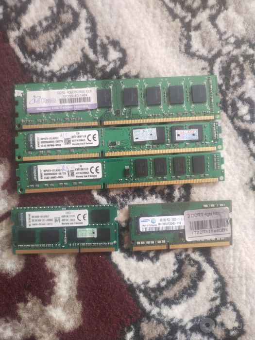 Kompyuter operativka DDR3 4gb 2 dona 100 mingdan 2gb  bir dona 50 ming