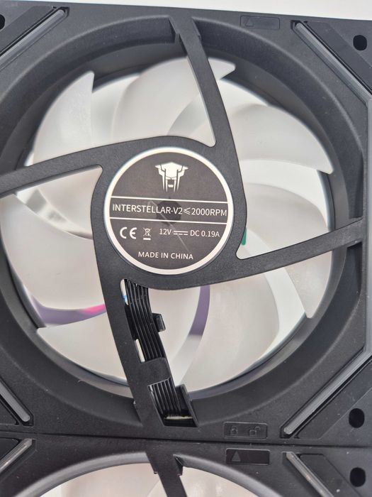 Set 3 Ventilatoare TZMRIT Interstellar V2 Reverse Black - Resigilat